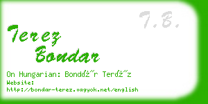 terez bondar business card